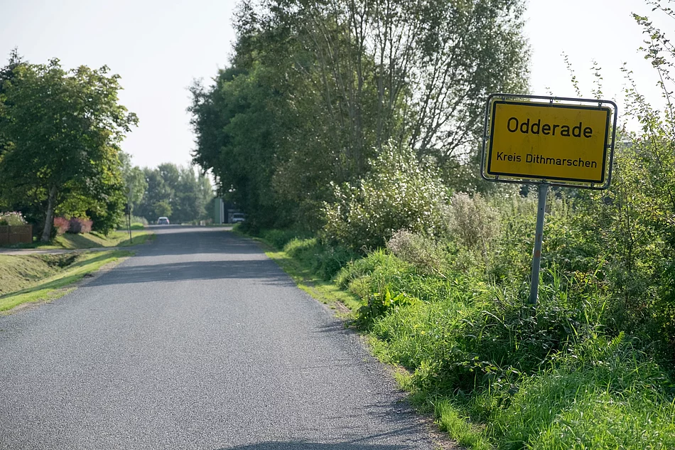 Ortsschild Odderade Ortsschild Odderade